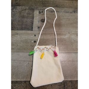 White green yellow pink tassel doll accessory purse